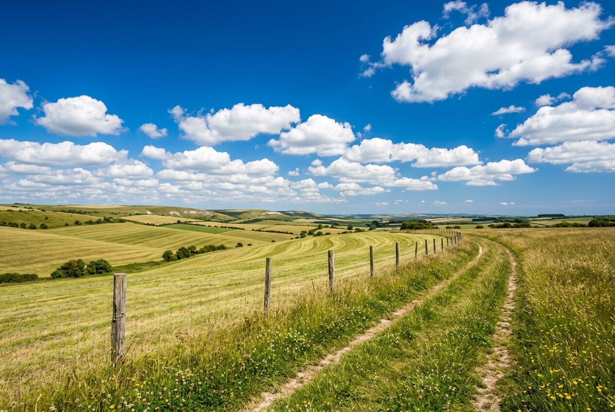 The Dorset countryside on a clear day